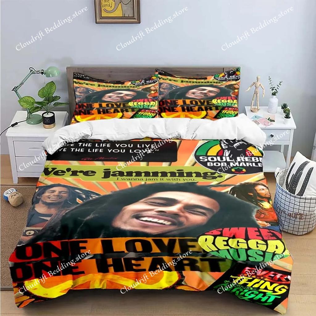 Новый комплект постельного белья с рисунком Боба Марли в стиле R-Reggae, набор постельных принадлежностей, пододеяльник, комплект с одеялом, комплект постельного белья, роскошный подарок на день рождения