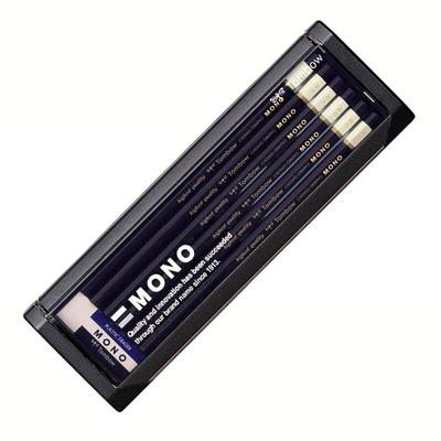 Карандаш Tombow MONO 3B Premium (Карандаш высокого качества с ультратонким грифелем) с ластиком MONO, для черчения и эскизов, 1 дюжина, MONO-3B
