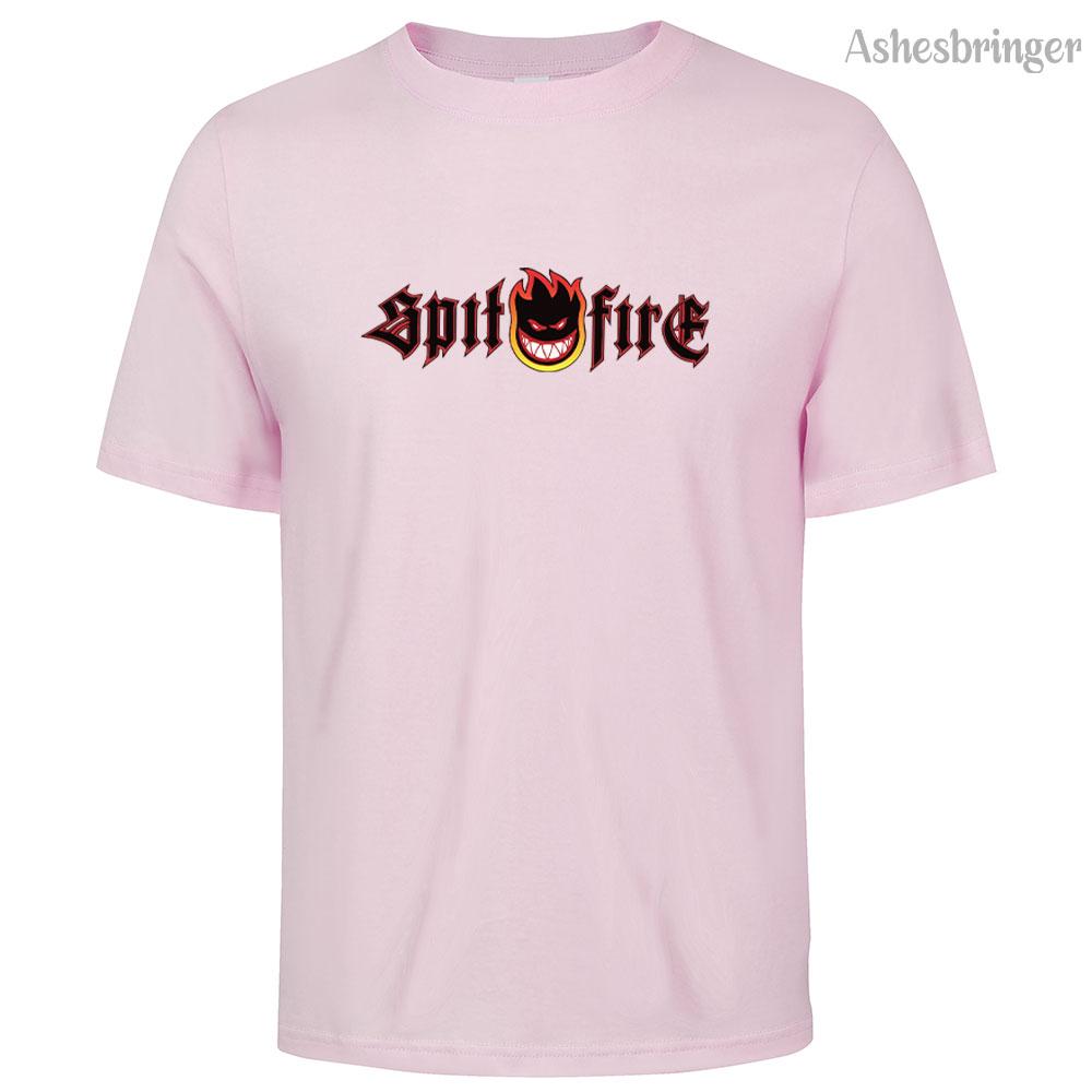 Мужская хлопковая футболка Spitfire Man с круглым вырезом, повседневная, уличный стиль, модная, дышащая, для мужчин и женщин