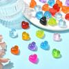 8/18pcs Resin Material Transparent Color Heart-shaped Pendant Heart-shaped Pendant Gummy Heart-shaped Pendant DIY Bracelet Necklace Earrings Keychain