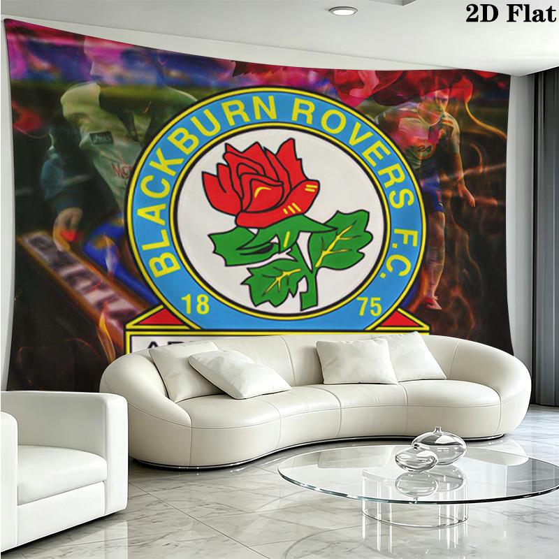 Blackburn Rovers Wall Tapestry Aesthetic Wall Hanging Printed Fabric Blanket Decorative Tapestries for Bedroom Living Room Home Decor