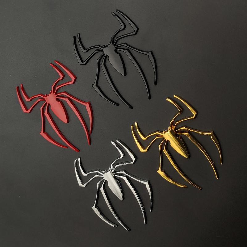 Universal 3D Metal Car Stickers Spider Car Logo Chrome Badge Auto Emblem Decal Car Styling Decoration Auto Exterior Accessories