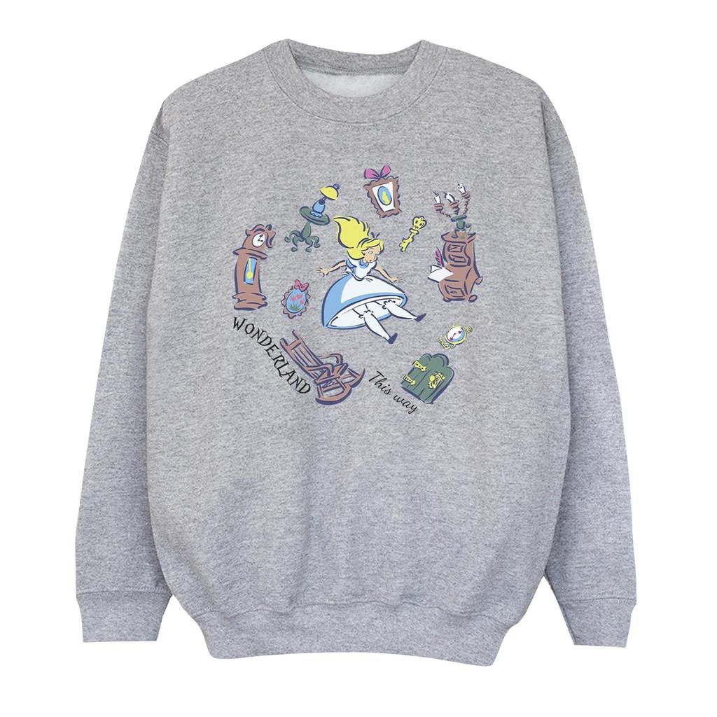 Disney Свитшот для девочек «Алиса в Стране чудес»