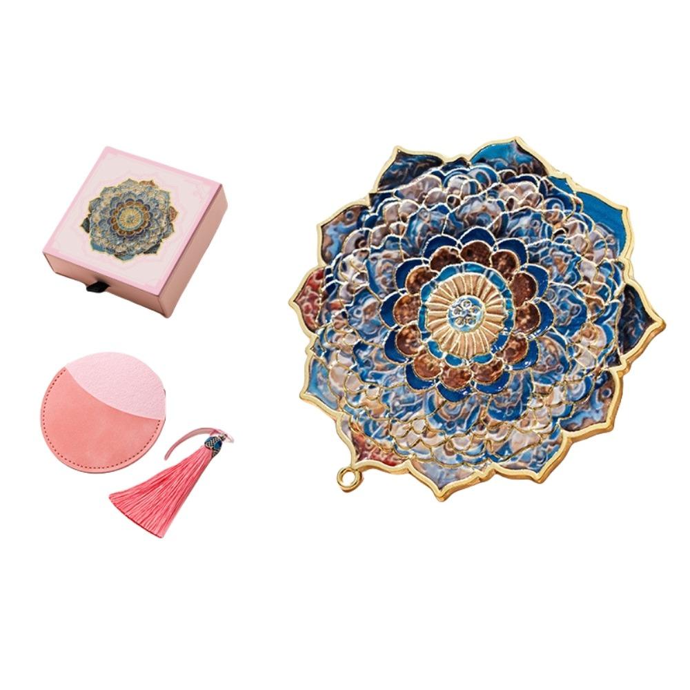 Медное 3D Зеркало для макияжа в виде цветка Изысканное винтажное зеркало Зеркало в китайском стиле Дуньхуан Унисекс