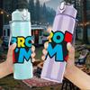 1PC Bro Im Seven Text 750ml Color Plastic Sports Water Bottle Leakproof Flip Straw Lid Suitable for Sports Office Home Use