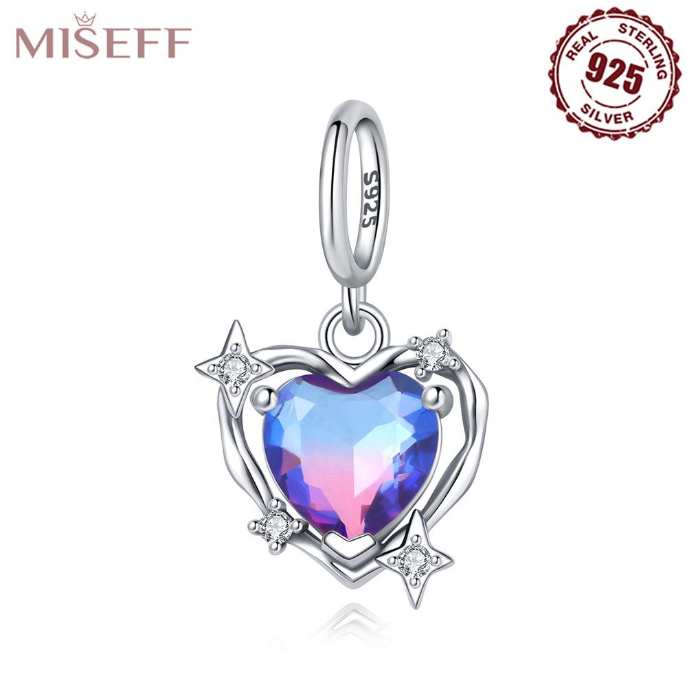 Sterling Silver S925 Heart Tree of Life Planet Pendant Charm for DIY Bracelets