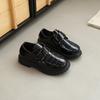 Boys' black leather shoes in British style, new spring model, children's soft-soled shoes for boys, suitable for older children, trendy performance