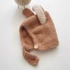 Plush Rabbit Ears Cap Ear Protection Furry Bonnets Cute Earflap Hat  Autumn Winter