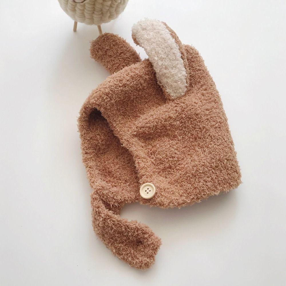 Plush Rabbit Ears Cap Ear Protection Furry Bonnets Cute Earflap Hat  Autumn Winter