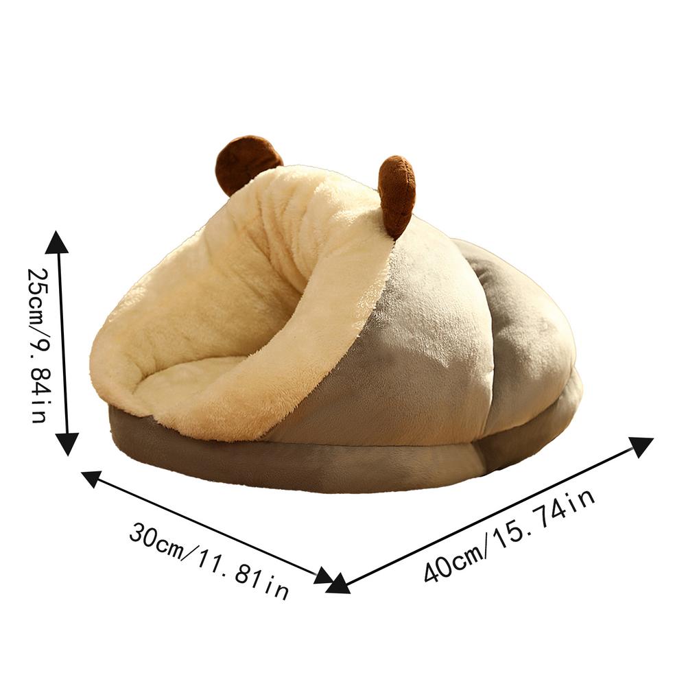 Cat Sleeping Bag Thickened Pet Sleeping Bag Warm Detachable and Washable Round Cat Nest Pet Bed Small Dog House Pet Nest