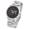 Montre homme - Netar - Acier inoxydable argent - Cadran noir - Boîtier 48 mm
