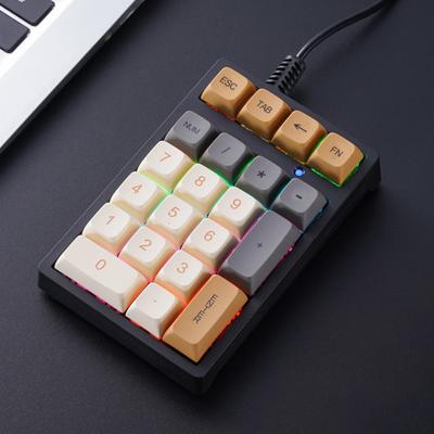 Проводная USB внешняя цифровая клавиатура Механическая клавиатура с 21 клавишей и цветной подсветкой Ноутбук Компьютер Аксессуары для ноутбуков Промышленные Финансовые