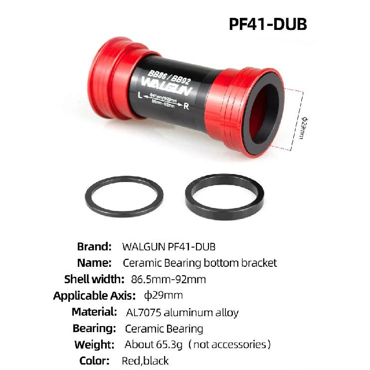 BB86 BB92 Press Fit Bike Bottom Bracket Ceramic BB MTB Road PF4124 PF4130 PF41 41mm 24mm 30mm 29mm Shell bicycle Crank Parts