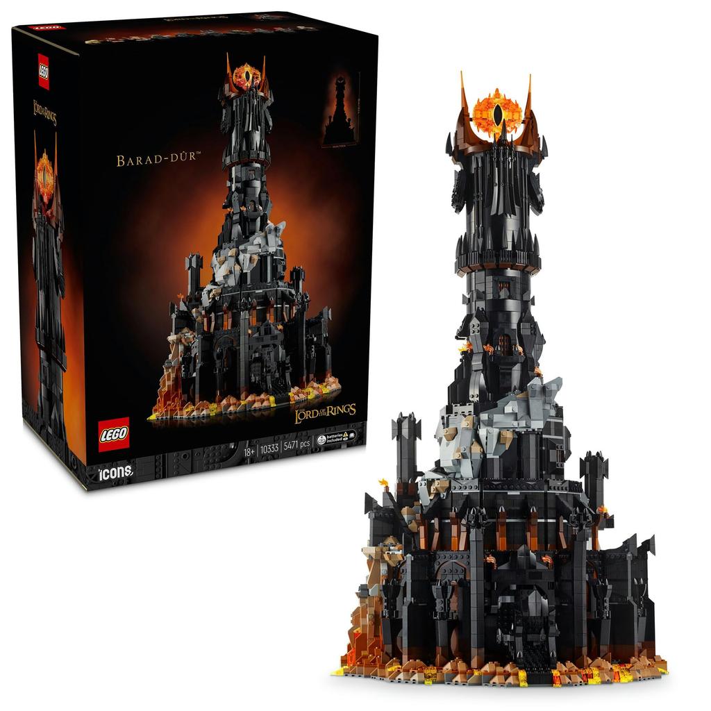 LEGO Icon Lord of the Toy Birthday Present Block Valentine Men Women Lord of the Rings Lord of the Rings 10333 Rings Barad-Dur