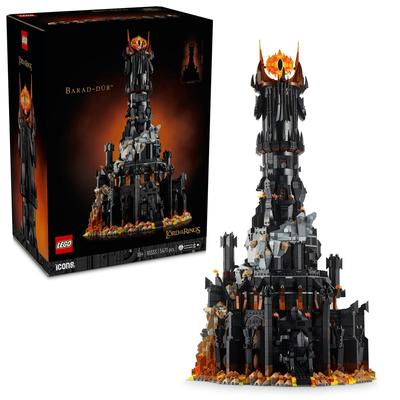 LEGO Значок Властелин игрушек Подарок на день рождения Блок Валентинка Мужчины Женщины Властелин колец Властелин колец 10333 Кольца Барад-Дур