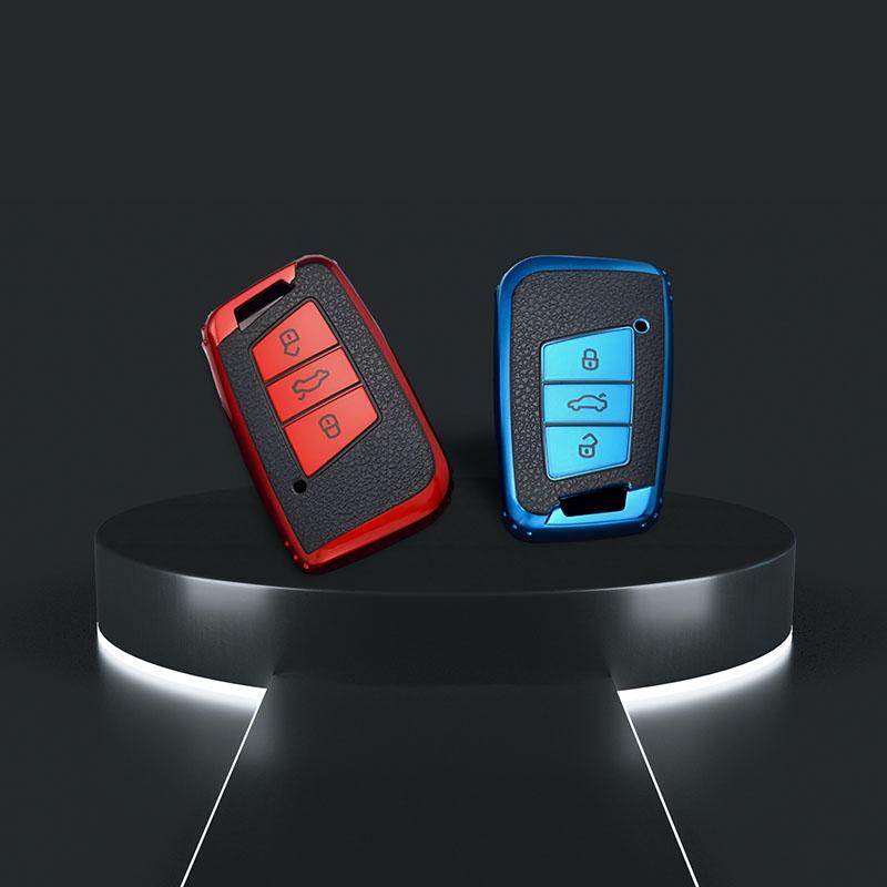 Чехол для смарт-ключа из ТПУ кожи, чехол для брелока для VW Volkswagen Passat B8 Magotan Golf для Skoda Kodiaq Superb A7, защитный брелок