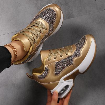 Новая весенне-осенняя женская обувь на платформе со скрытой высотой, женская модная универсальная женская обувь на платформе, повседневная спортивная обувь на толстой