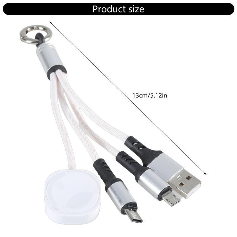 Зарядный шнур для нескольких устройств с нейлоновой оплеткой, USB на USB, Type C, магнитный адаптер для часов 7/6/5/4/3