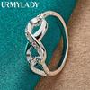 925 Sterling Silver 7 8 9 10 Ring For Women Fashion Charm Jewelry