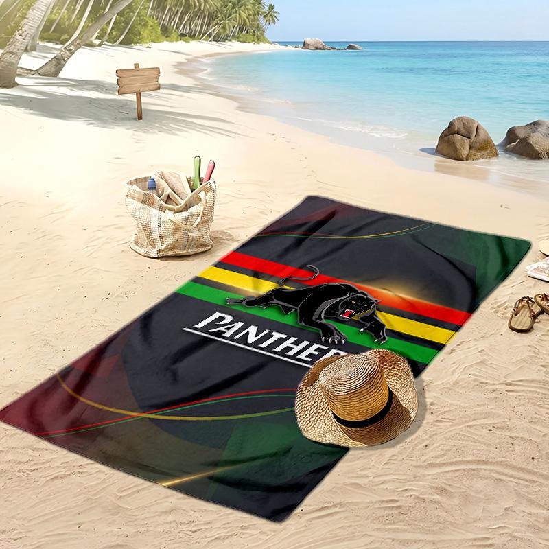 Penrith Panthers Print Beach Towel Soft Portable Quick?dry Towel For Pool Summer Vacation Outdoor Sport