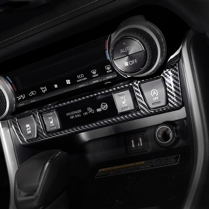 For Toyota RAV4 XA50 2019 2020 2021 2022 2023 2024 RAV 4 Hybrid ABS Car Central Control Adjustment Panel Decoration Cover Trim