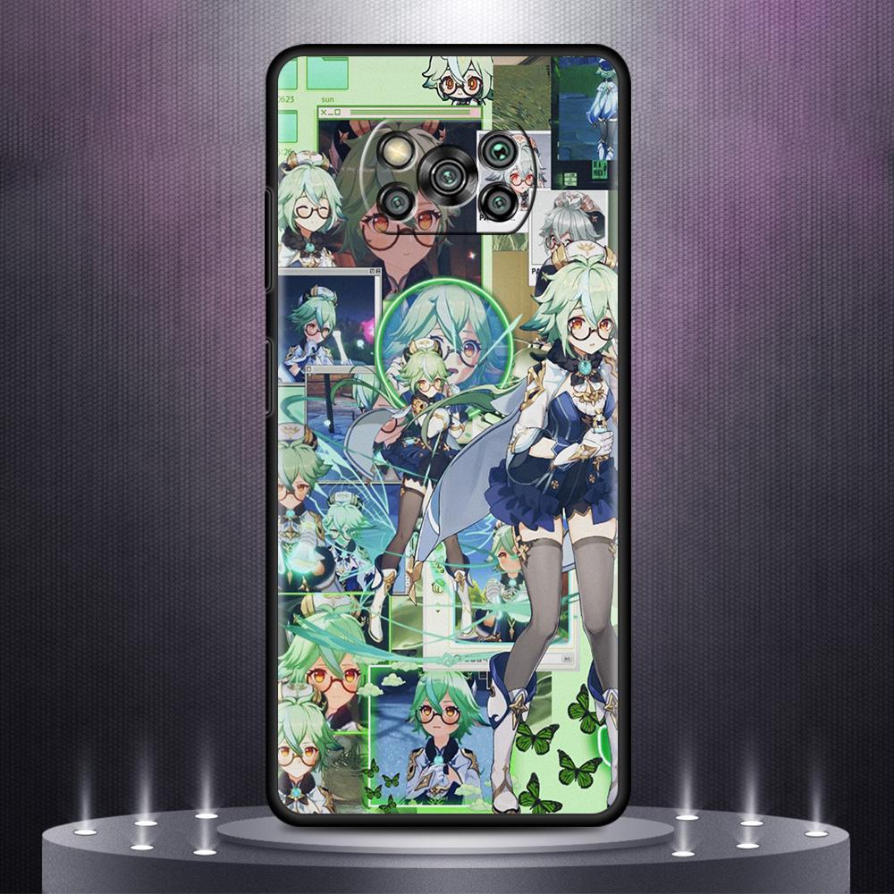 Phone Case For Xiaomi Mi Poco X3 NFC 10T Pro 11T 11 Lite Note 10 M3 9T F3 CC9 Black Soft Cover A2 F1 Shell Genshin Impact Fundas