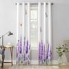 Spring Watercolor Lavender Butterfly Window Curtains for Living Room Luxury Bedroom Curtain Kitchen Blinds Drapes Curtains