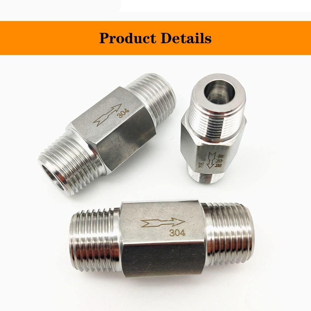 Односторонний клапан из нержавеющей стали 304, обратный клапан 1/4 дюйма NPT, прочный обратный клапан для масла, воды, газа