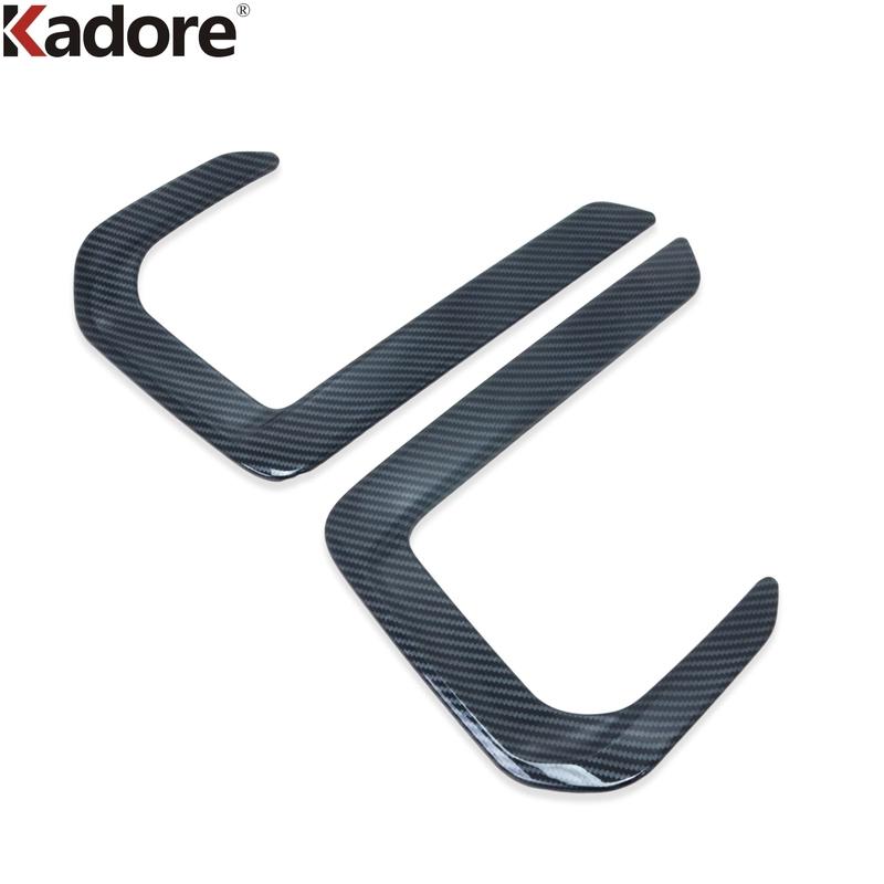 Front Fog Light Lamp Cover Trim For Subaru Outback Carbon Fiber Car Foglight Eyebrow Eyelid Trims Accessories