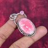Pink Thulite & Rose Quartz Jewelry, 925 Solid Sterling Silver Pendant Handmade Gemstone Jewelry, Gifts For Wife Brand New Pendant Jewelry