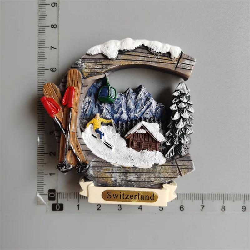 Швейцарские магниты на холодильник Швейцарский милый деревянный домик Часы с кукушкой Альпийские магнитные наклейки на холодильник Сувенирный подарок для путешествий