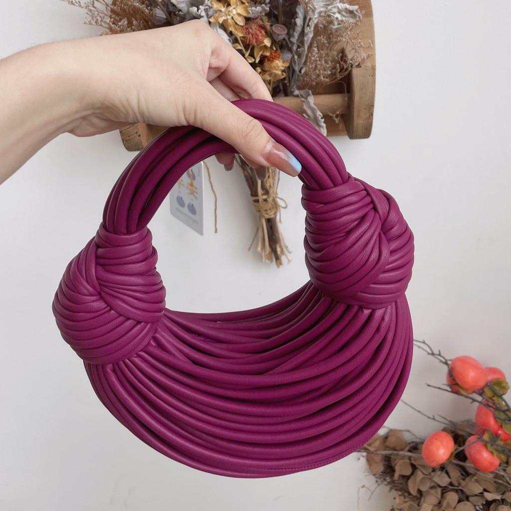 Cross Border Noodle Bag Новая натуральная кожаная сумка с узлом на ощупь, плетеная сумка на одно плечо для женщин