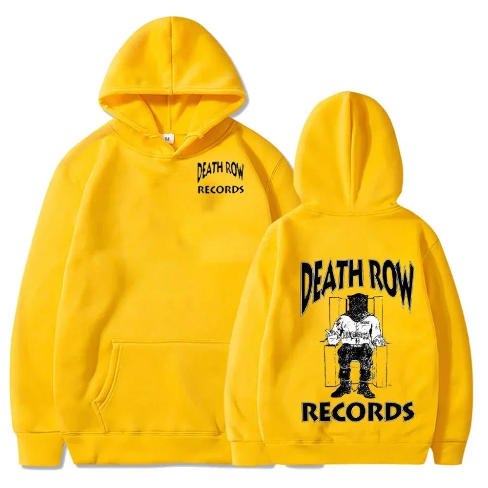 Толстовки Death Row Records, весенне-осенние флисовые толстовки с капюшоном, модные мужские и женские свободные толстовки с капюшоном в стиле хип-хоп и стритвеар.