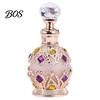 Portable Essential Oil Bottle 15ML Vintage Luxury Refillable Perfume Bottle, & Fragrance Glass Dispenser Dubai Arabian Style Empty Container