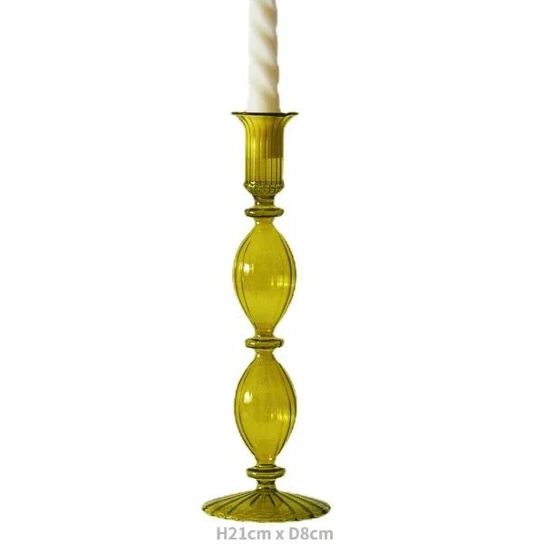 Декоративные подсвечники, цветная стеклянная ваза для цветов, украшение для дома, свадебное украшение, центральные подсвечники, подарок