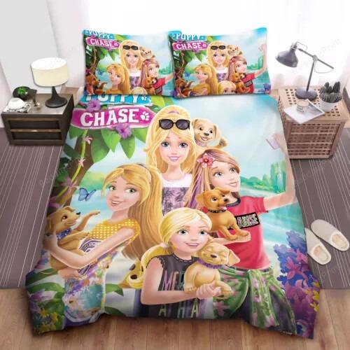 Cute Pink B-Barbies doll Duvet Cover Pillowcase Bedding Set Adult Boy Girl Bedroom Decoration Children Gift Single Double Size