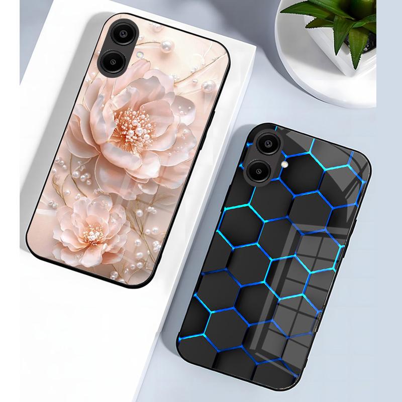 Ударопрочный чехол из закаленного стекла для Samsung Galaxy A56 A36 A26 A16 A06 5G, задняя крышка телефона, роскошный корпус Coque, полный протектор для объектива