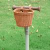 Retro Woven Front Bicycle Basket for Children's Bikes and Scooters