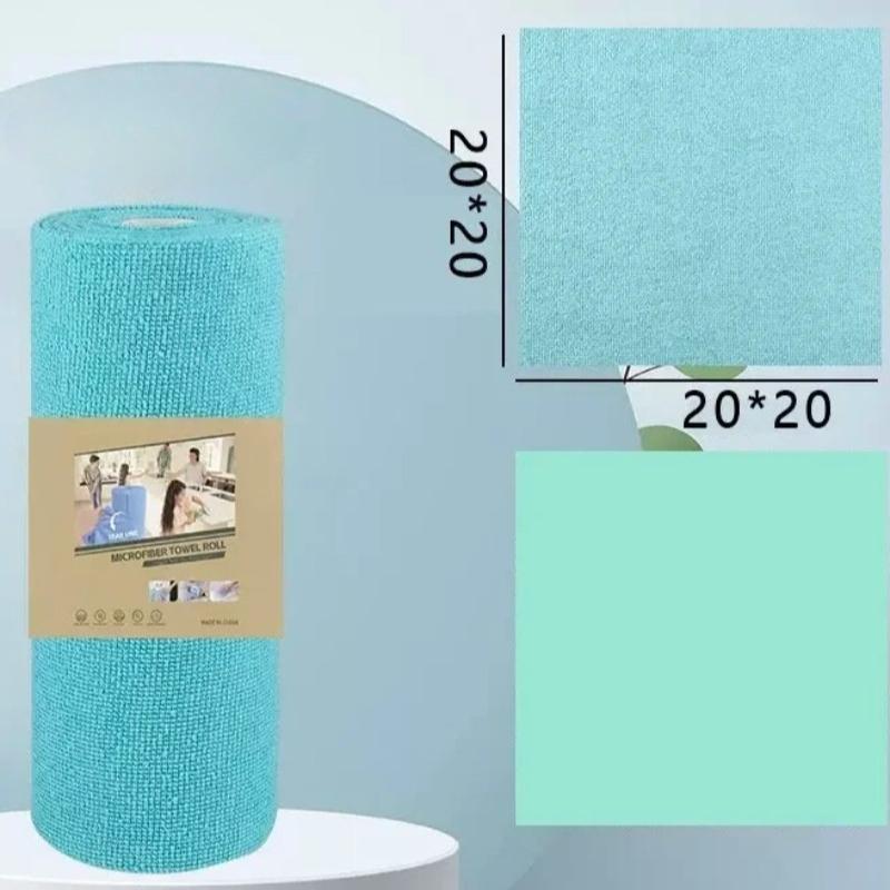 Одноразовый рулон кухонных полотенец 20 шт. Микрофибровые полотенца 20x20 см Чистящие салфетки Многоразовые стирающиеся полотенца Ручное отрывание Кухонные салфетки