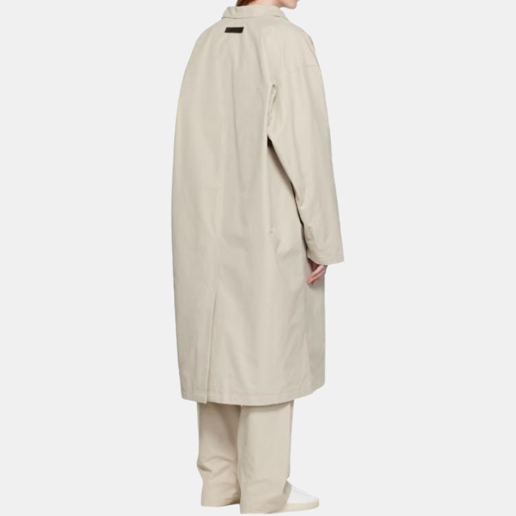 Fear of God Essentials Осенне-зимнее пальто 2022 года, длинное, однобортное, унисекс, верхняя одежда, дымчато-серое, FOG-FW22-094