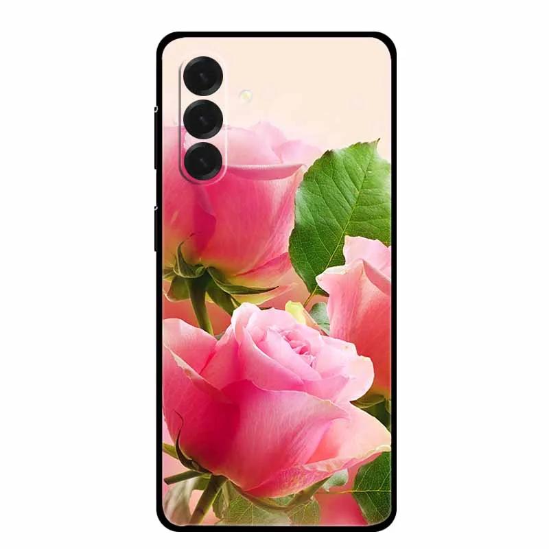 For Samsung Galaxy A17 5G Lion Cat Case Soft Silicone Cover for Galaxy A17 5G TPU Cases Shockproof Black Cover a17 Animal Bumper
