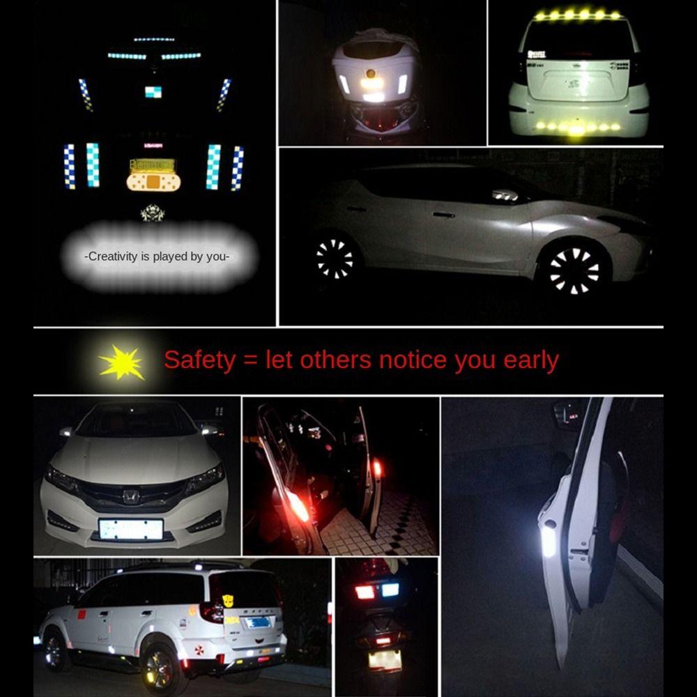 Пленка самоклеящаяся предупреждающая лента предупреждающая полоса светоотражающая лента для автомобиля безопасная наклейка-отражатель для автомобиля