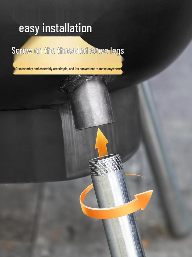 Rural Outdoor Portable Iron Wood-Burning Stove