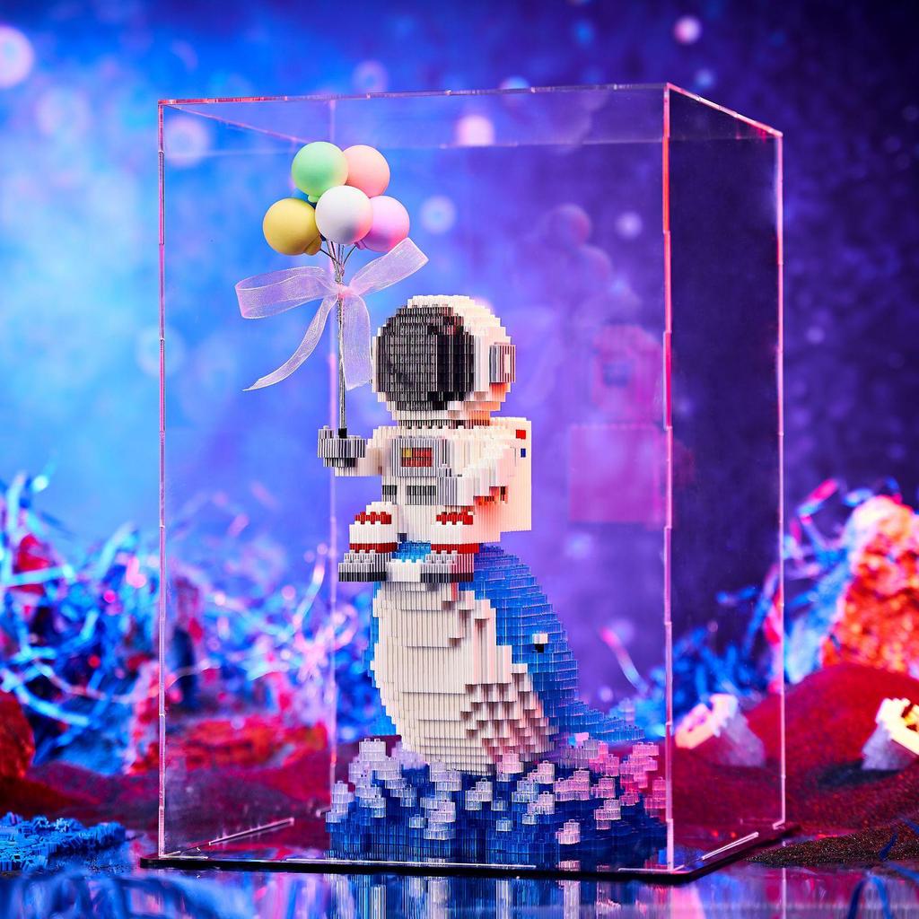 Строительные блоки серии Unicorn Astronaut — совместимы с Lego, с украшениями в виде воздушных шаров. Идеальный подарок на китайский День святого Валентина для мужчин и женщин.