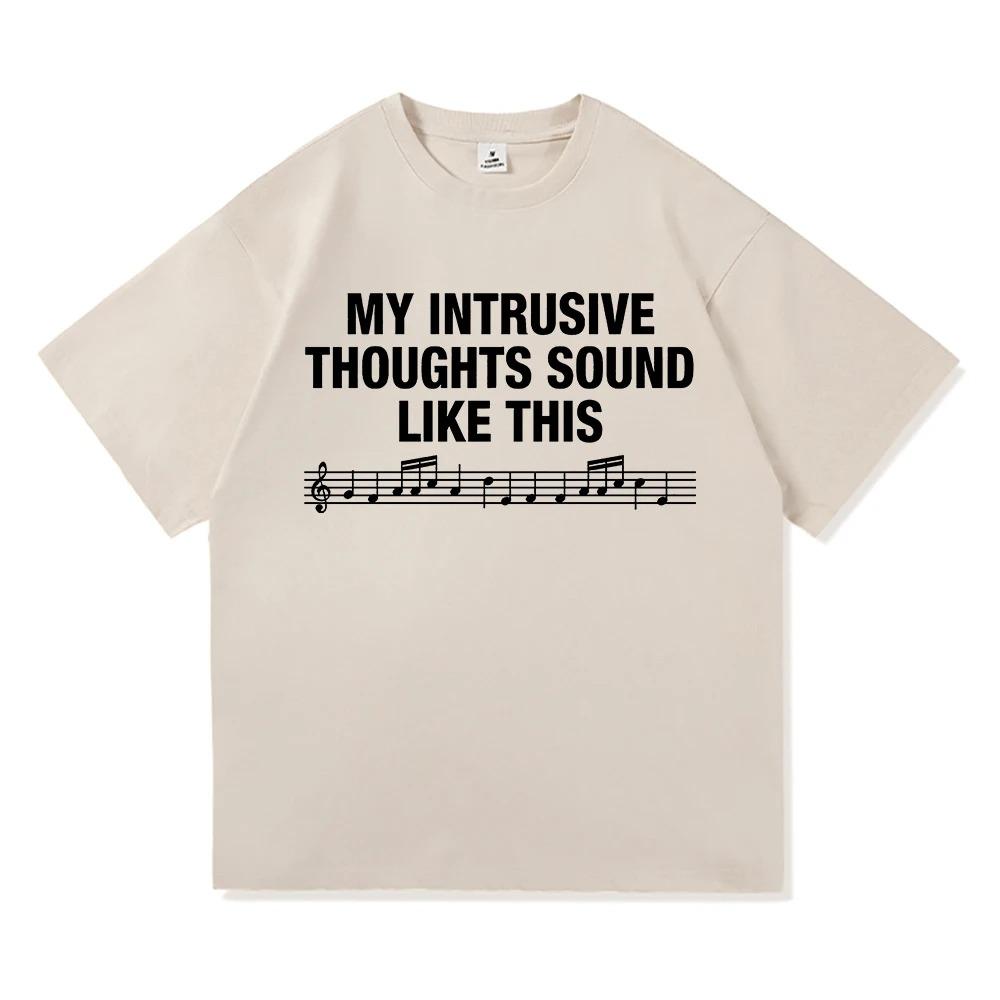 My Intrusive Thoughts Sound Like This T Shirt ROSALÍA Lux Berghain Letter Graphic Men Women Oversized TShirt Cotton Tees Shirts