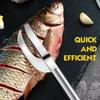Stainless Steel 2in1 Fish Scale Brush Cut/Scrape/Dig Maw Fast Remove Fish Scale Scraper Kitchen Fishes Skin Cleaning Tools 6