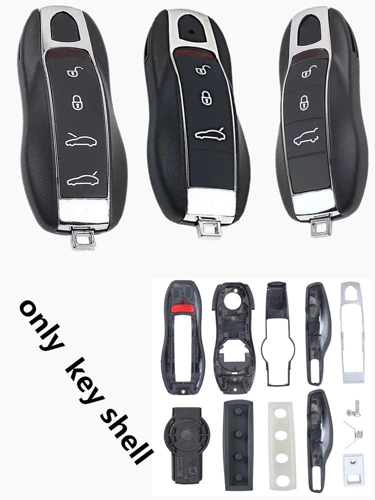 AABKT1 Smart Remote Key Shell Case For Porsche 718 911 Panamera Cayenne 2017 2018 2019 2020 Porsche 3 Button Fob Keyless Key Cover