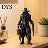 Матовая черная статуэтка 3D-печатный готический фонарь Охотник, Мужчина в темном плаще, Прочная статичная фигурка с плащом для Хэллоуина, Жуткая