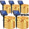 Solar String Lights 20M Outdoor Christmas Decor with 200 LEDs, Waterproof Copper Wire Fairy Lights 8 Modes for Garden Tree Patio