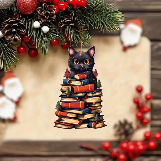 Книга Орнамент Адвент Календарь Акриловая Сложенная Книга Подвеска Рождественская Елка Подвесное Украшение Книжный Клуб Подарок для Любителей Книг